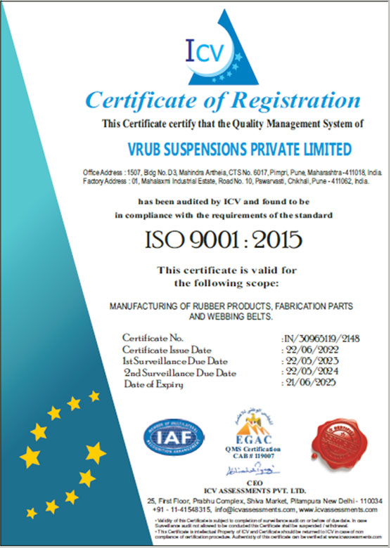 An ISO 9001 : 2015 Company
